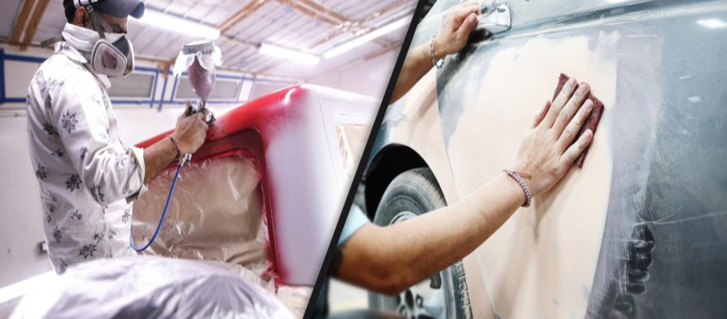 Denting & Painting - spray painting